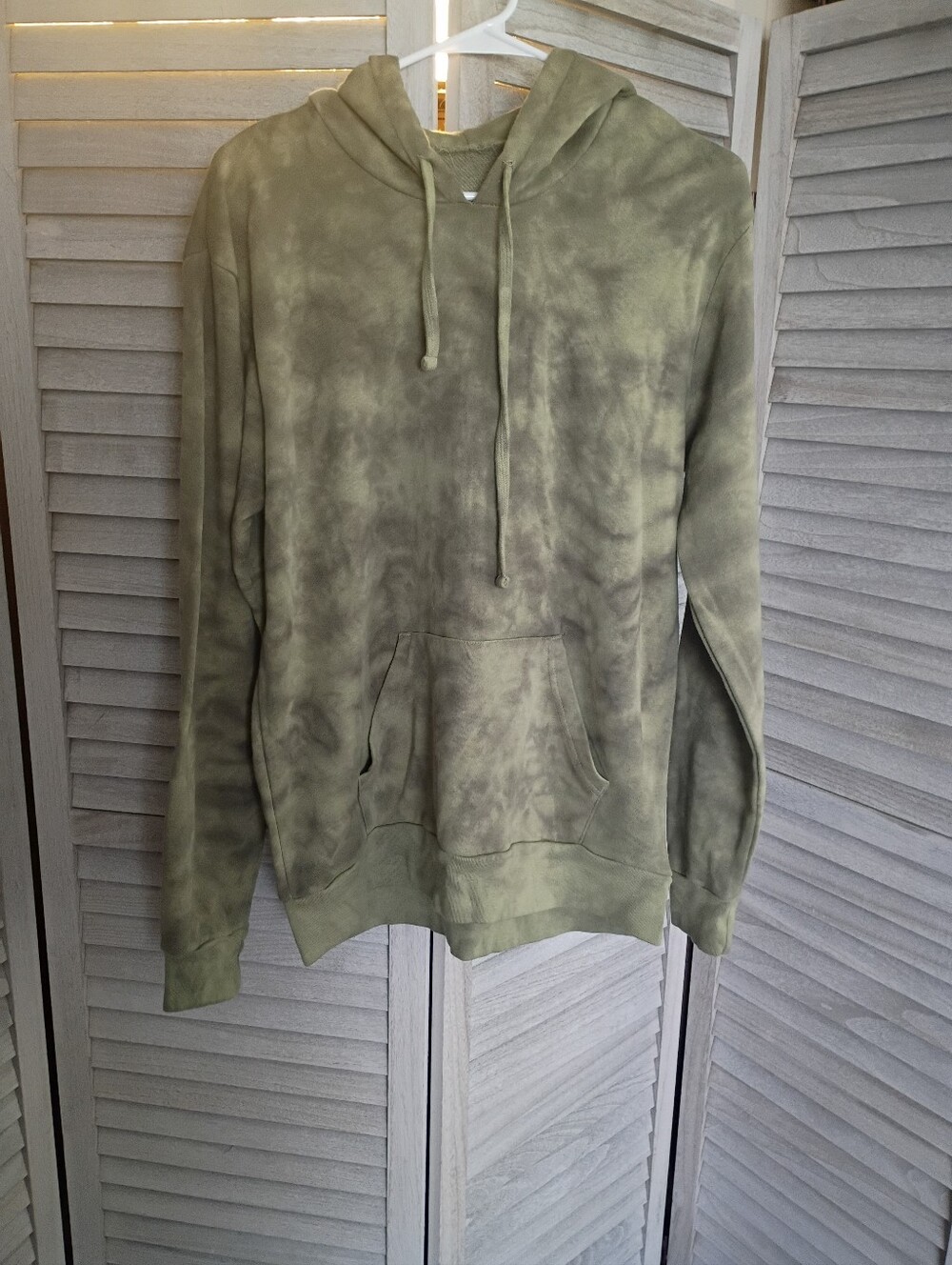 ALTERNATIVE APPAREL Men's Medium Tie-Dye Olive Green Pullover Hoodie